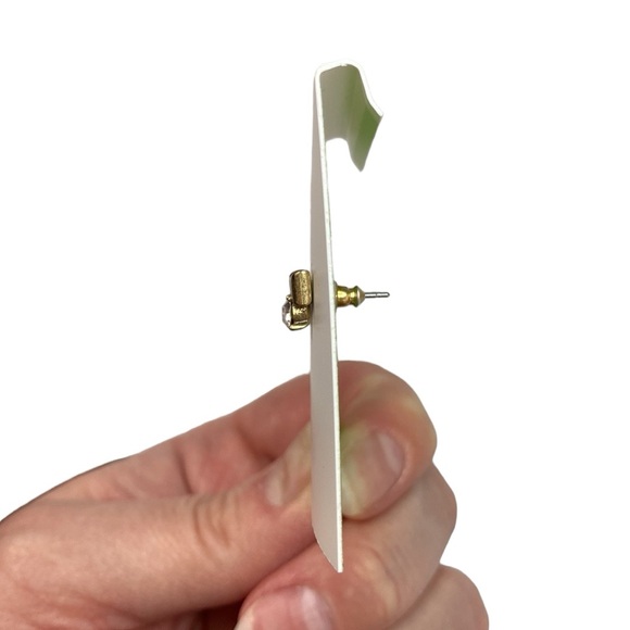 Kate Spade Gold Tone Bow and Crystal Stud Earrings - Picture 6 of 12